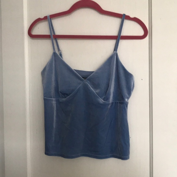 ON SALE 🌵 Wild Fable Velvet Light Blue Cami Top - Picture 2 of 3